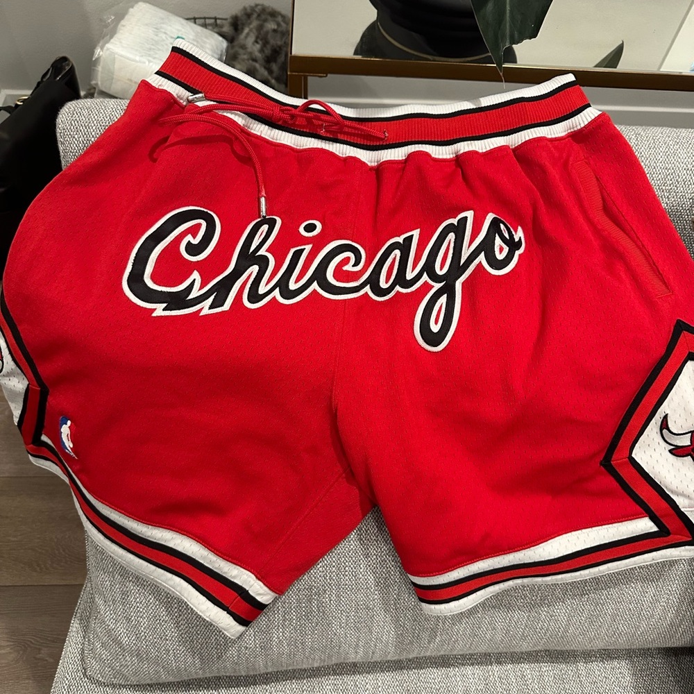 Just Don Red Chicago Shorts Sz XL